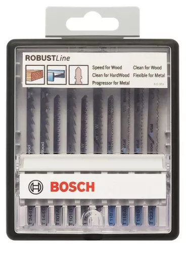 Assortiment 10 lames bois et métal expert BOSCH